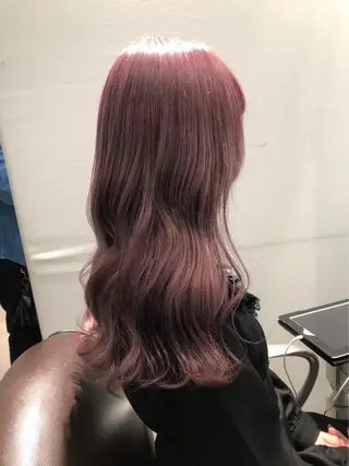 セミロング カラー メンズモテパーマ💙 fuwaのヘアスタイル