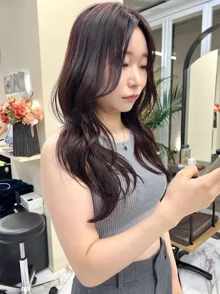 ロング カラー ヘアアレンジ 髪質改善/縮毛矯正 鈴木裕介のヘアスタイル