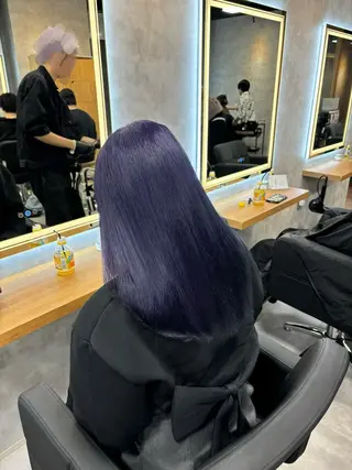 ロング カラー パーマ ヘアアレンジ 透明感ブリーチカラー 🌈TOMOHIROのヘアスタイル