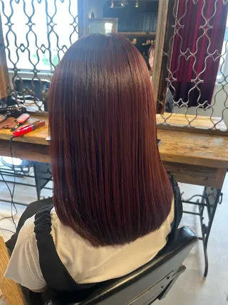 ミディアム カラー スタジオノル パーマ🌀あやなのヘアスタイル