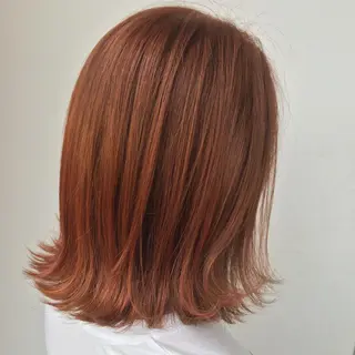 ミディアム カラー 髪質改善 頭身浴/ 中田のヘアスタイル