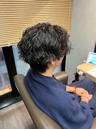 ショート パーマ メンズ パーマ🌀 メンズスタイルゆうなのヘアスタイル
