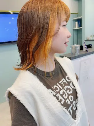 ミディアム カラー 暗髪艶カラー/ 髪質改善TR/maiのヘアスタイル