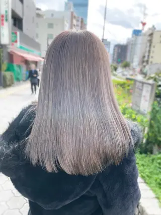 セミロング カラー 大阪長居🌱野見山 卓也のヘアスタイル