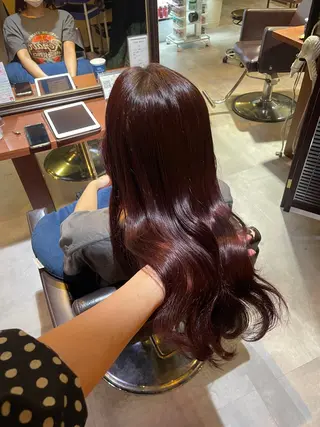 ロング カラー eim hair rink  長津田店所属・🫧透明感カラー 🫧しほのヘアスタイル