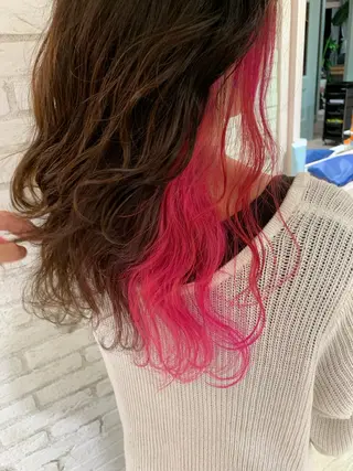 ロング カラー パーマ ヘアアレンジ ネイル マツエク・マツパ レイヤー＆カラー 人気美容師倉崎涼のヘアスタイル