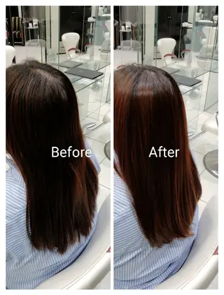 セミロング EARTH 浜松志都呂店所属・髪質改善×カラー🌈 ふたばのヘアスタイル