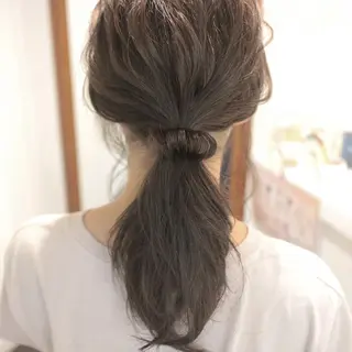 セミロング Click所属・クニモトハルナ ボブ/柔らかカラーのヘアスタイル