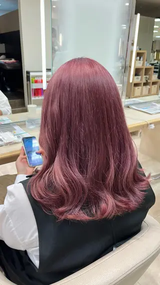 ミディアム カラー 暖色専門美容師🎀 お客様満足度◎のヘアスタイル