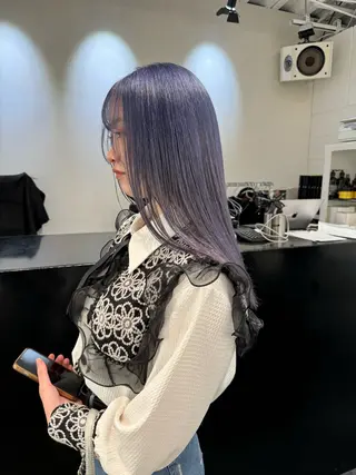 ロング カラー ヘアアレンジ 艶ハイトーン/ヘア アレンジAYAKAのヘアスタイル