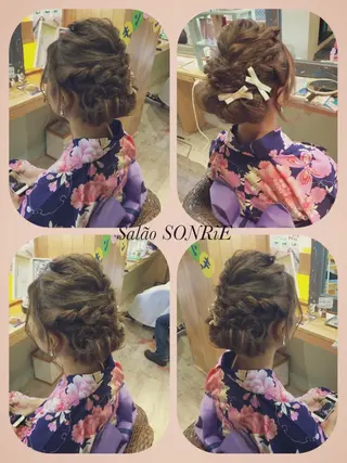 ミディアム カラー パーマ ヘアアレンジ メンズ 美容室 ソンリエのヘアスタイル