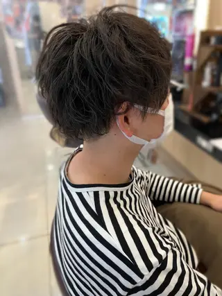 ショート パーマ メンズ トータルビューティー K:R鶴川のヘアスタイル