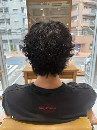 パーマ メンズ 鈴木弥月/大人ボブ× 透明感カラーのヘアスタイル