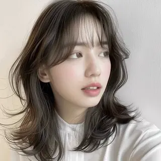 ミディアム 髪質改善特化／透明感 カラー／ＡＫＡＮＥ♡のヘアスタイル