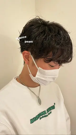 パーマ メンズ v-lab studio所属・韓国レイヤーカット/ 艶カラー/ noaのヘアスタイル