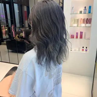 セミロング カラー ハッシュカット/ハイ トーン/MANAMIのヘアスタイル