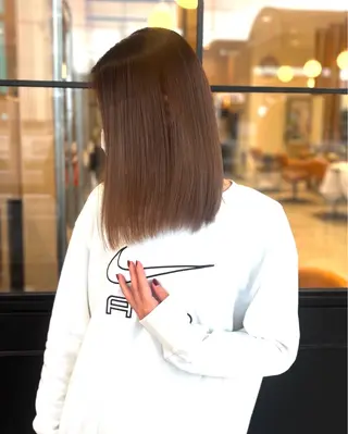 セミロング カラー ラブーケ中川中島店 クラタチカコのヘアスタイル