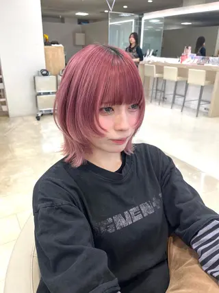 ミディアム カラー 暖色専門美容師🎀 お客様満足度◎のヘアスタイル