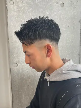 ショート メンズ メンズモテパーマ💙 fuwaのヘアスタイル