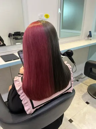 セミロング カラー ブリーチカラー 🩵MIZUKIのヘアスタイル