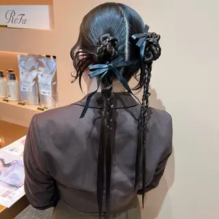 ロング ヘアアレンジ ✨カチモリ✨レイヤー 韓国ヘア🇰🇷ゆいのヘアスタイル