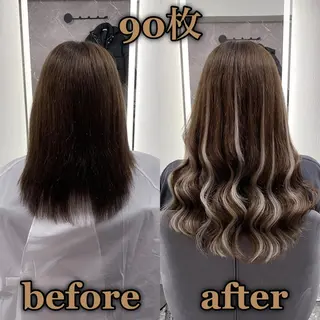 ロング KOSEI シールエクステのヘアスタイル