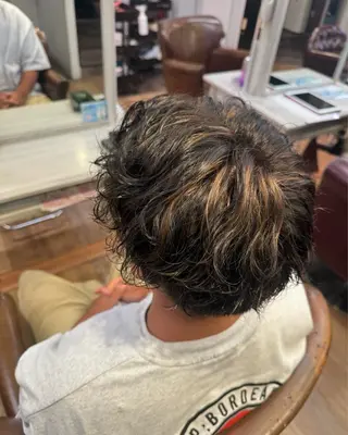 ショート メンズ カット/ブリーチ/パ ーマ⚡️ひりゅう⚡️のヘアスタイル