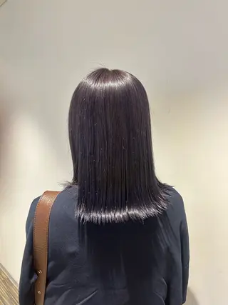 セミロング カラー リコリトル大通所属・ayaka ／lico札幌駅前店のヘアスタイル