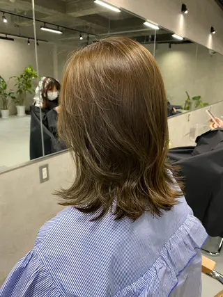ミディアム カラー レイヤー/柔色 カラー/SAkiのヘアスタイル