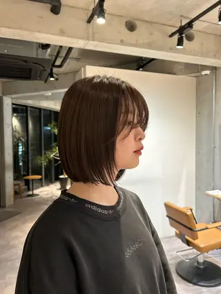 ショート カラー 葉月/ボブ/ 透明感カラー／中目黒のヘアスタイル