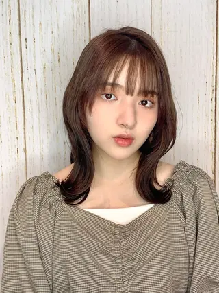 ミディアム 🦋ミルクティーベー ジュ🦋mayukiのヘアスタイル