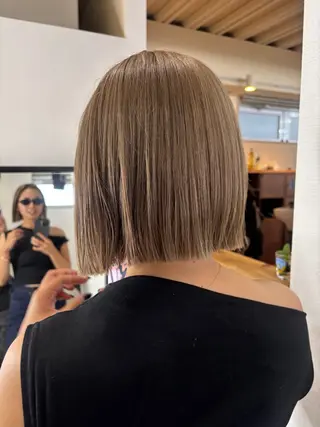ミディアム こむぎ/ky-go6 ボブ/レイヤーのヘアスタイル
