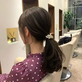 セミロング カラー 【完全個室】大宮東口 暖色カラー/山崎唯奈のヘアスタイル