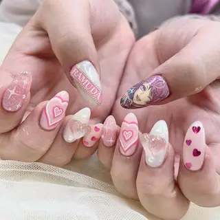 セミロング ネイル 池袋痛ネイル Nok. 渡辺のネイルデザイン