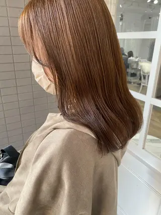 ミディアム カラー 韓国×髪質改善カラー 💎hinaのヘアスタイル