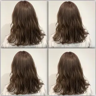 セミロング カラー ダブルカラー 韓国ヘアKYONのヘアスタイル
