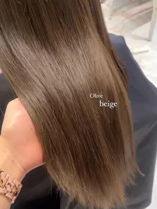 セミロング カラー mareka/顔周り /透明感カラー🤍のヘアスタイル