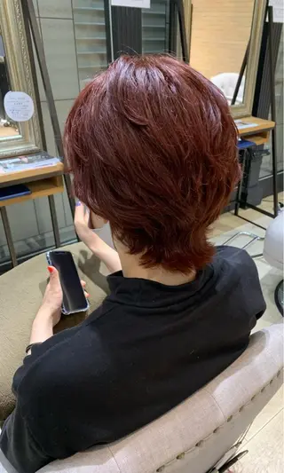 ショート カラー 艶髪レイヤー上田 紗也🇰🇷💗のヘアスタイル