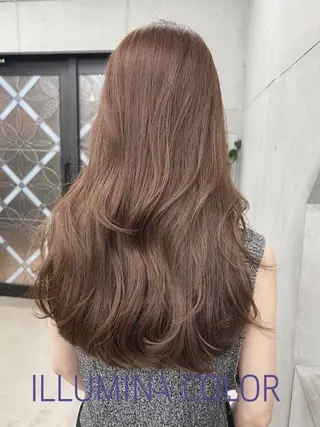 ロング カラー 韓国レイヤーカット 透明感カラー冨田那樹のヘアスタイル