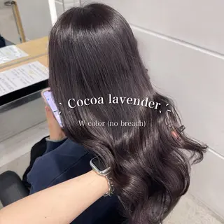 ロング カラー 暗髪🩶ラベンダー/ ブルー/ユウナ🤍のヘアスタイル