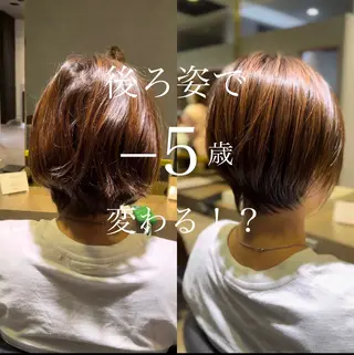 ショート 傷ませないカラー✨ 鶴見/菅谷光哉のヘアスタイル