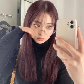 ロング カラー 安井 美咲希のヘアスタイル