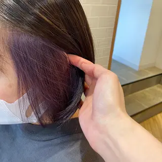 ショート カラー 艶カラー/韓国顔周り 🎀mamiのヘアスタイル