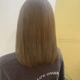 ミディアム カラー hub hair レイヤー/透明感のヘアスタイル