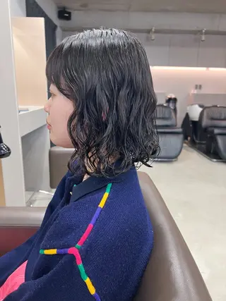 ショート パーマ ボブパーマコテ巻き風 パーマNo1深江秀平のヘアスタイル