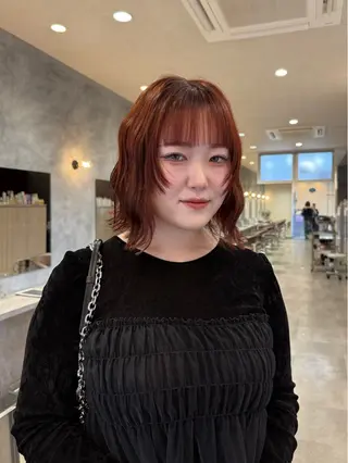 ミディアム 山元 くるみのヘアスタイル