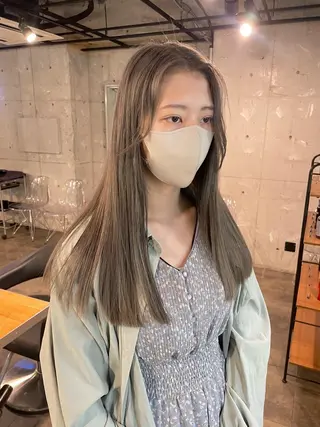 ロング カラー パーマ ヘアアレンジ メンズ キッズ ネイル マツエク・マツパ アイブロウ 透明感カラー・レイヤ ー🎀amika🎀のヘアスタイル