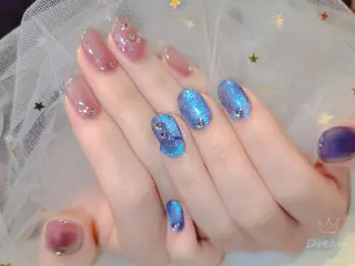 ネイル フィルイン、長さ出し 深爪矯正のネイルデザイン