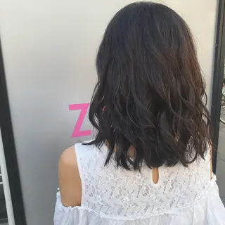 セミロング カラー AMI ウルフパーマ/メンズのヘアスタイル