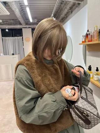 ショート カラー aya/メンズヘア/ メンズカット/ボブのヘアスタイル